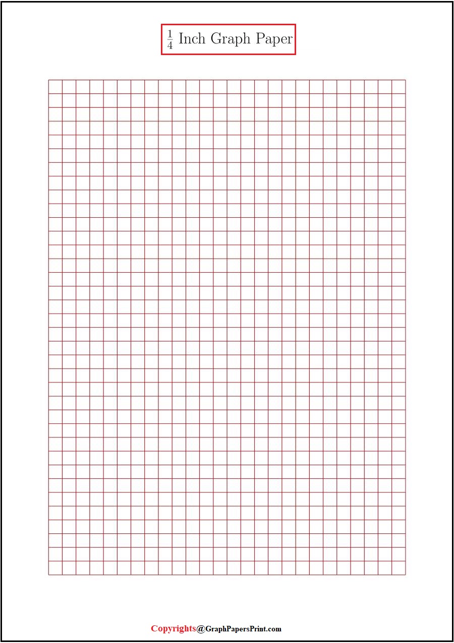Printable Graph Paper 1 4 Inch